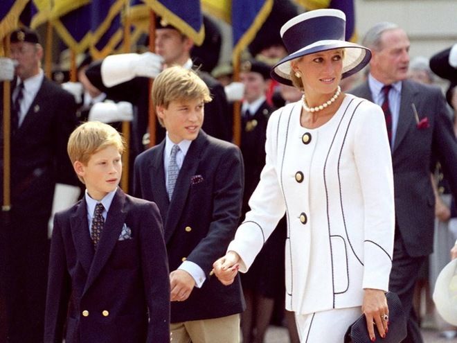 Принцесса Диана, принц Уильям и принц Гарри