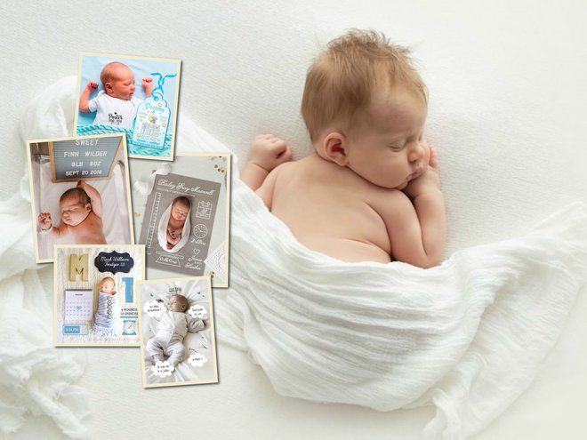Идеи для фотосессии новорожденных: ожившая метрика