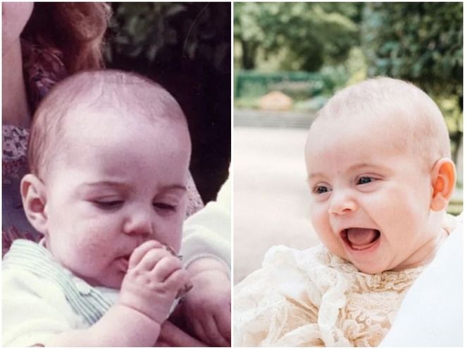 Кейт Миддлтон в детстве и принц Луи