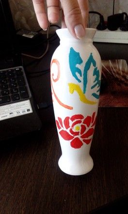 Обычная ваза стала уникальной)) Обычная ваза стала уникальной))