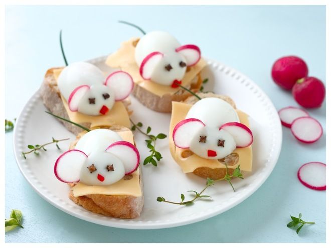 бутерброды в виде мышек