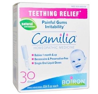 Camilia, облегчение боли при прорезывании зубов.