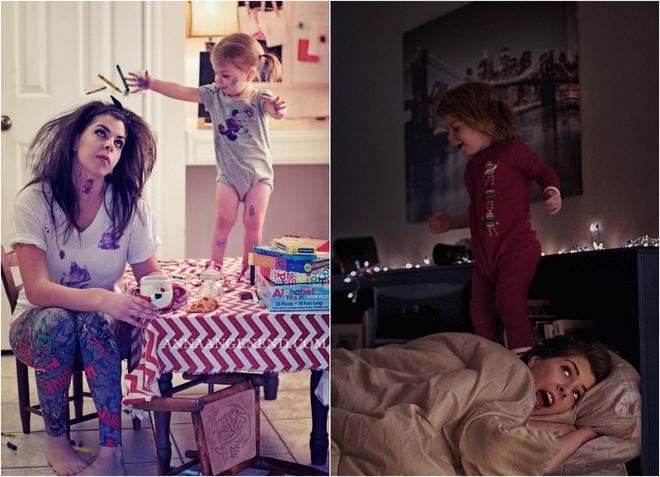 Это безумие: фотограф показала будни мамы, у которой нет няни