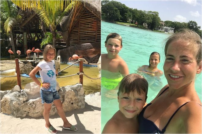 Карибские каникулы Юлии Барановской с детьми