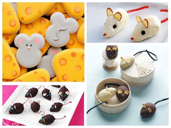 конфеты и печенье в виде мышек